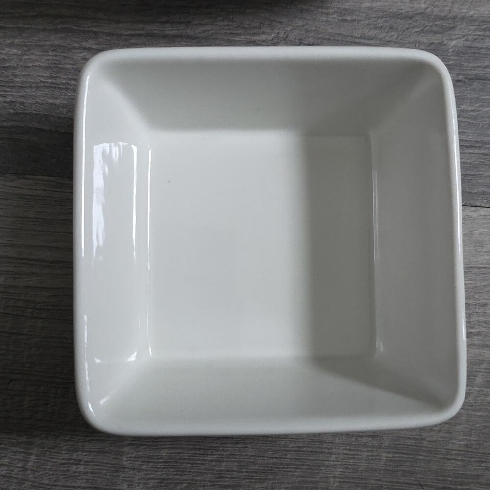 White Square Ceramic Ramekin Set, 4 - Picture 3 of 3